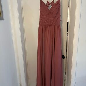 morilee bridesmaid dresses rosewood Luxe Satin Fit and Flare Bridesmaids Dress